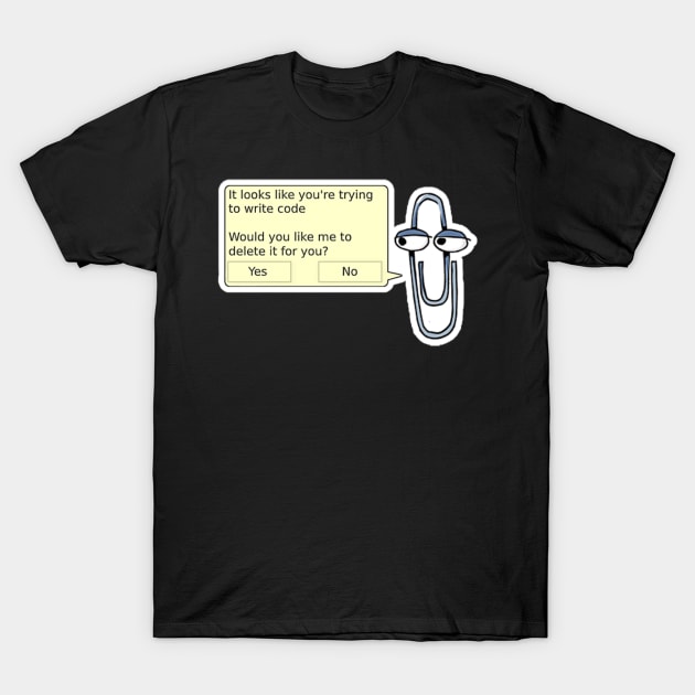 clippy first assistant word T-Shirt by yinon-h